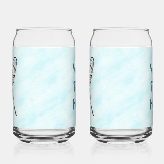 Sneeuwschoenen op oud papier blikvorm glas (Links)