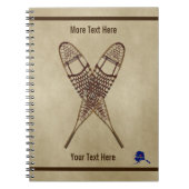 Sneeuwschoenen op oud papier notitieboek (Voorkant)