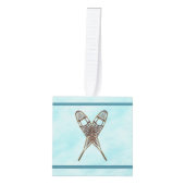 Sneeuwschoenen op sneeuw decoratie (Voorkant)