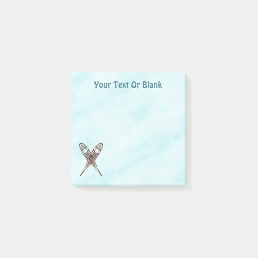 Sneeuwschoenen op sneeuw post-it® notes (Voorkant)