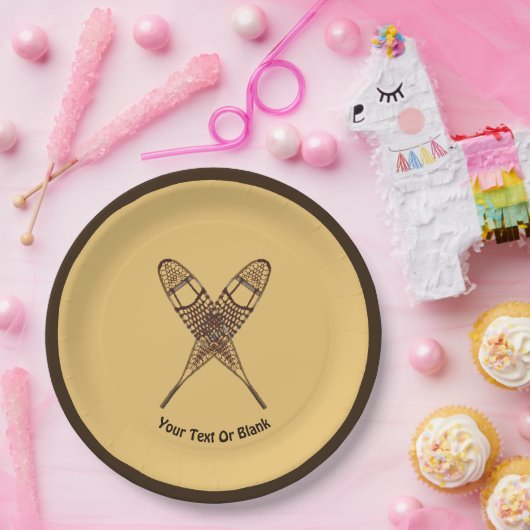 Sneeuwschoenen Papieren Bordje (Feest)