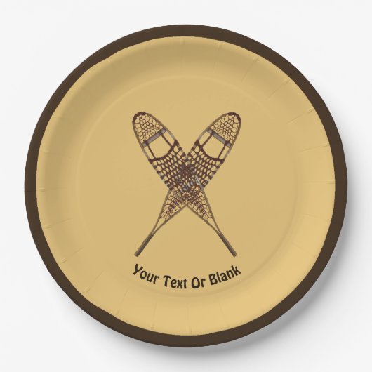 Sneeuwschoenen Papieren Bordje (Voorkant)