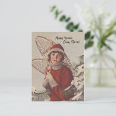 Sneeuwschoenen sneeuwschoenwandelen Maak je eigen  Feestdagenkaart (Staand voorkant)