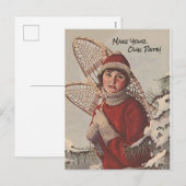 Sneeuwschoenen sneeuwschoenwandelen Maak je eigen  Feestdagenkaart (Voorkant / Achterkant)