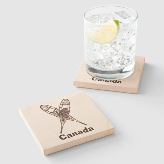 Sneeuwschoenen Stenen Onderzetter (Zijkant)