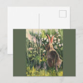 Sneeuwschoenhaas in het voorjaar briefkaart (Voorkant / Achterkant)