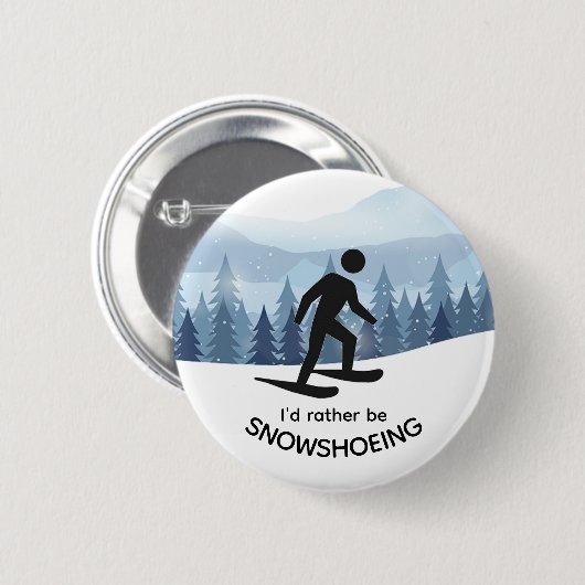 Sneeuwschoenontwerp Button (Voorkant /achterkant)