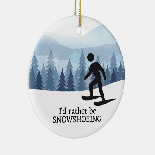 Sneeuwschoenontwerp Keramisch Ornament (Rechts)