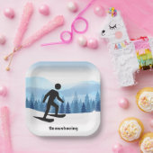 Sneeuwschoenontwerp Papieren Bordje (Feest)