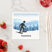 Sneeuwschoenontwerp papieren servetten (Insitu)