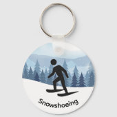 Sneeuwschoenontwerp Sleutelhanger (Achterkant)