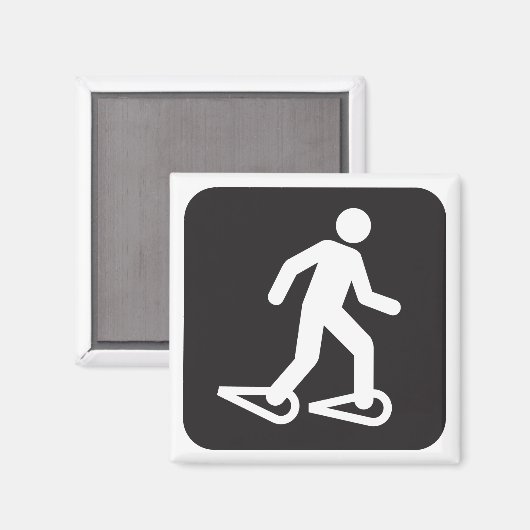 Sneeuwschoensymbool Magnet (Voorkant / Achterkant)