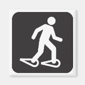 Sneeuwschoensymbool Magnet (Voorkant)
