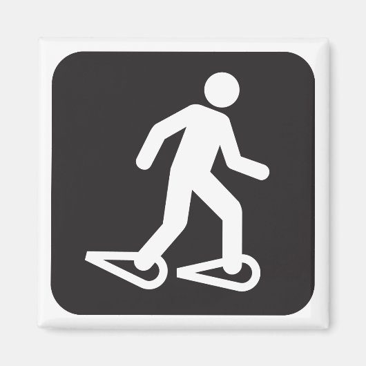 Sneeuwschoensymbool Magnet (Voorkant)