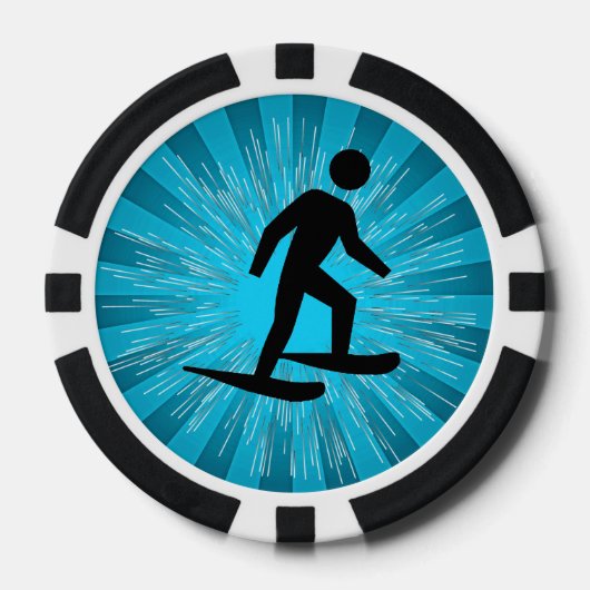 Sneeuwschoenwandelen poker chips (Voorkant)