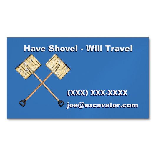 Sneeuwschokken Magnetisch Visitekaartje (Voorkant)