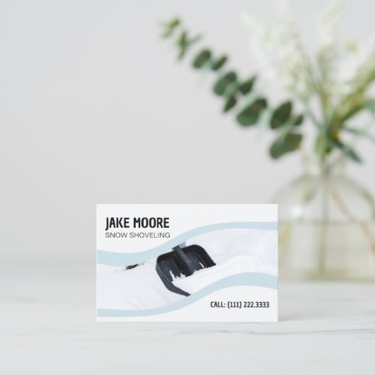 Sneeuwschokken Visitekaartje (Staand voorkant)