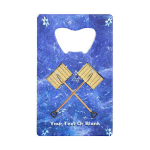 Sneeuwschokkende bedrijven creditkaart flessenopener