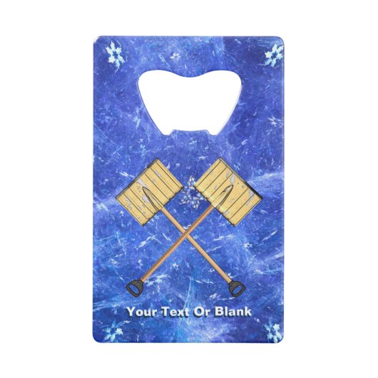 Sneeuwschokkende bedrijven creditkaart flessenopener (Voorkant)