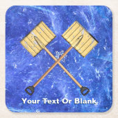 Sneeuwschokkende bedrijven kartonnen onderzetters (Voorkant)