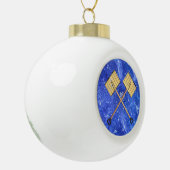 Sneeuwschokkende bedrijven keramische bal ornament (Links)