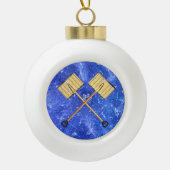 Sneeuwschokkende bedrijven keramische bal ornament (Voorkant)