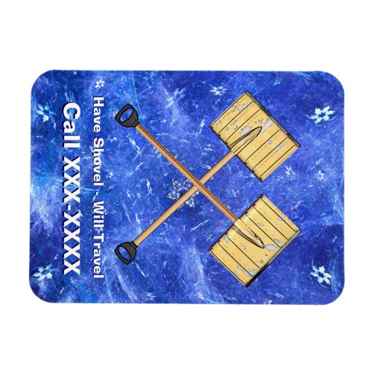 Sneeuwschokkende bedrijven magneet (Horizontaal)