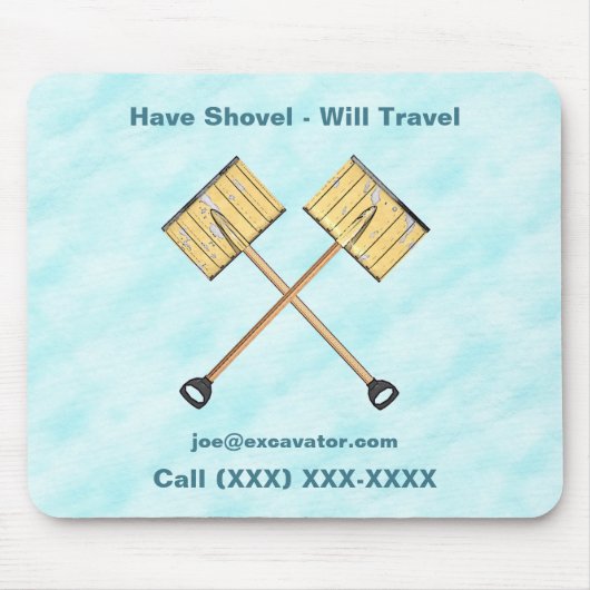 Sneeuwschokkende bedrijven muismat (Voorkant)