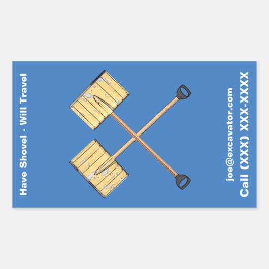 Sneeuwschokkende bedrijven rechthoekige sticker (Voorkant)