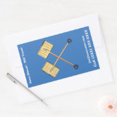 Sneeuwschokkende bedrijven rechthoekige sticker (Envelop)