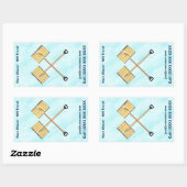 Sneeuwschokkende bedrijven rechthoekige sticker (Vel)