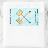 Sneeuwschokkende bedrijven rechthoekige sticker (Tas)