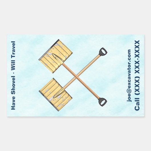 Sneeuwschokkende bedrijven rechthoekige sticker (Voorkant)