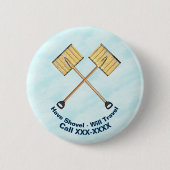 Sneeuwschokkende bedrijven ronde button 5,7 cm (Voorkant)