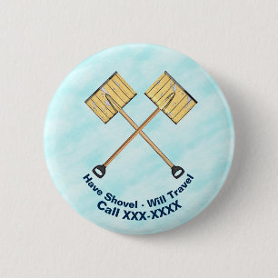 Sneeuwschokkende bedrijven ronde button 5,7 cm