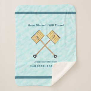 Sneeuwschokkende bedrijven sherpa deken