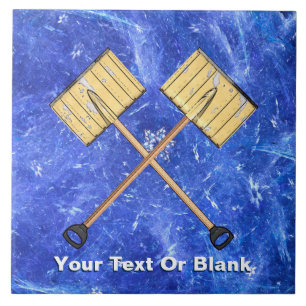 Sneeuwschokkende bedrijven tegeltje