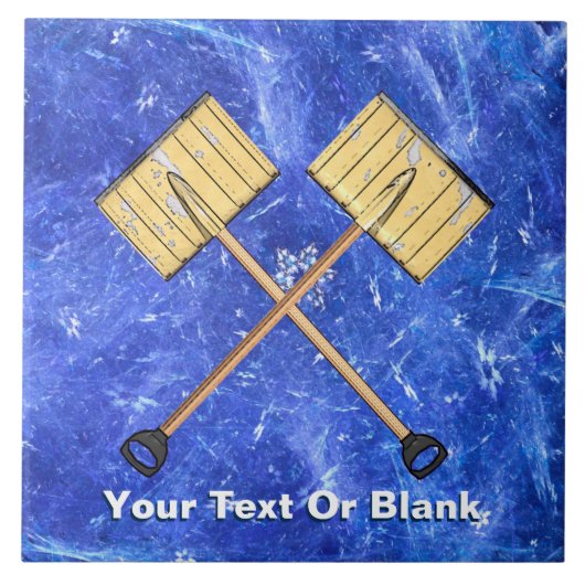 Sneeuwschokkende bedrijven tegeltje (Voorkant)