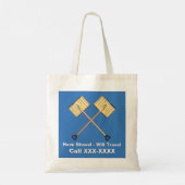 Sneeuwschokkende bedrijven tote bag (Achterkant)