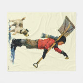 Sneeuwschoper Fleece Deken (Voorkant (Horizontaal))