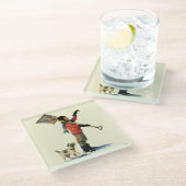 Sneeuwschoper Glazen Onderzetter (Schuin)