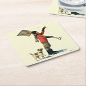 Sneeuwschoper Kartonnen Onderzetters (Schuin)