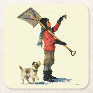 Sneeuwschoper Kartonnen Onderzetters