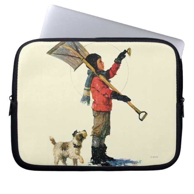Sneeuwschoper Laptop Sleeve (Voorkant)
