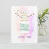 Sneeuwschroefdraad voor kerstmis feestdagenkaart (Staand voorkant)