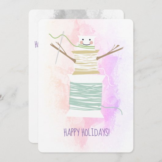 Sneeuwschroefdraad voor kerstmis feestdagenkaart (Voorkant / Achterkant)