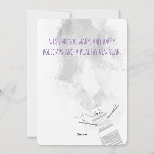 Sneeuwschroefdraad voor kerstmis feestdagenkaart (Achterkant)