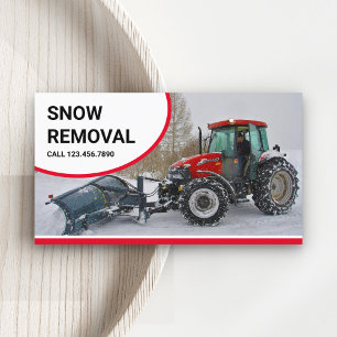 Sneeuwschuiftractor Sneeuwverwijderingsdienst Visitekaartje