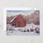 Sneeuwschuur in de bergen - briefkaart (Voorkant / Achterkant)
