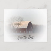 Sneeuwschuur Winter Land Bruiloft Save the Date Aankondigingskaart (Voorkant)